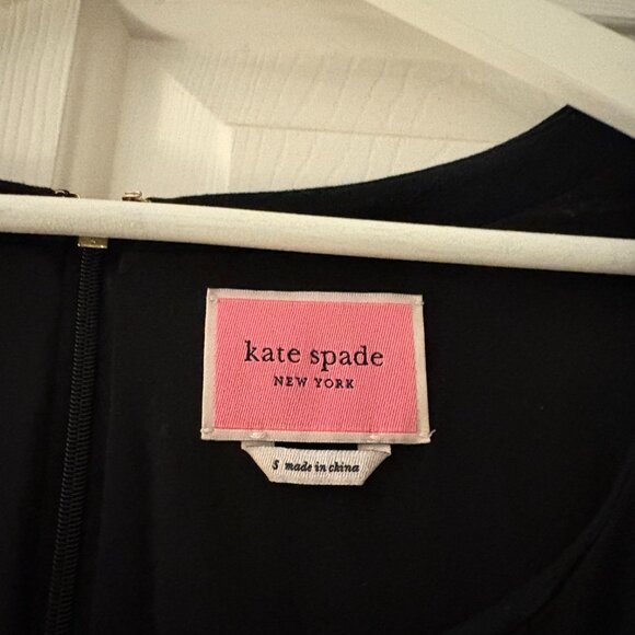 Kate Spade Black Ponte Puff Sleeve Dress Size Small - Picture 4 of 4